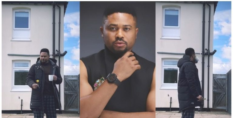 “Another one here” – Actor Mike Godson acquires a house in the UK, 3 months after splashing millions on a Lagos mansion (Video)
