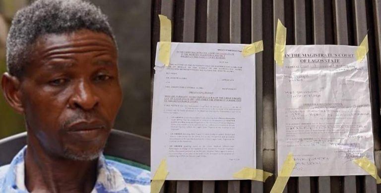 “Just do the DNA for your peace of mind and for all of us supporting you” – Reaction as Mohbad’s father plasters court order for Liam’s DNA test on Wunmi’s gate