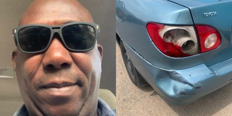 ”I haven’t said anything she burst into tears, that gender” – Man complains over female driver who bashed his car