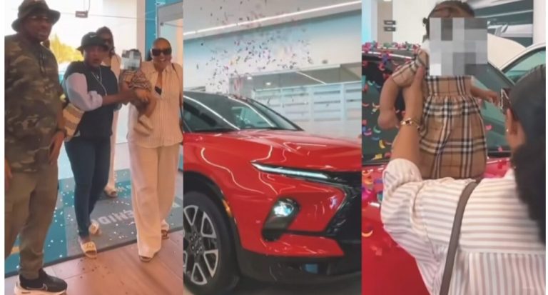 Olakunle Churchill surprises his little daughter with a brand new 2024 Chevrolet Blazer