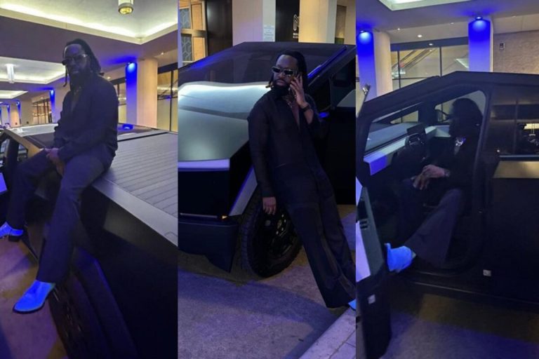 “From plantain seller to multimillionaire, there’s nothing God cannot do” – Timaya celebrates as he acquires Tesla Cybertruck worth millions, congratulations pour in