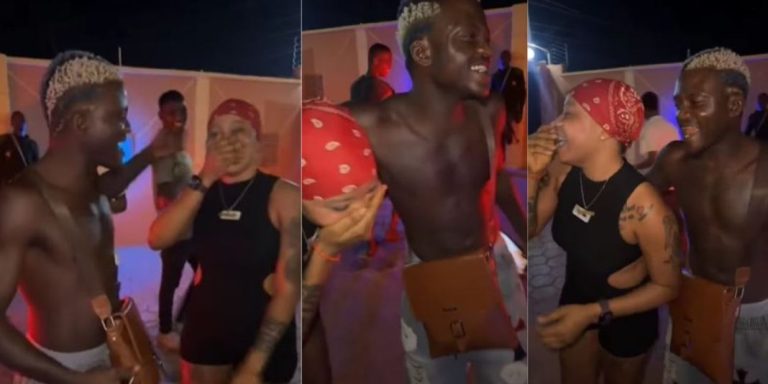 “Zazoo armpit dey smell” – Video trends as lady covers her nose as she meets singer Portable (Video)
