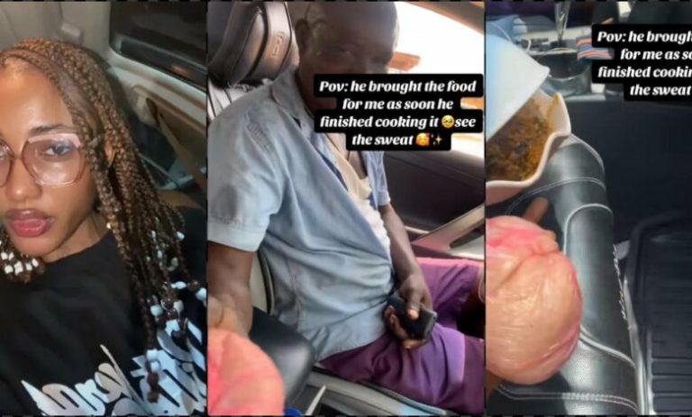 ”Having a rich dad is cool, but having a dad who cares and always shows up when you need him is a blessing” – Lady blushes as father cooks lunch, delivers it to her workplace