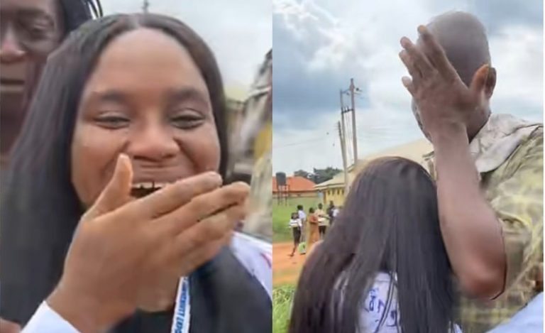 Emotional moment Nigerian man cries uncontrollably as daughter graduates from university