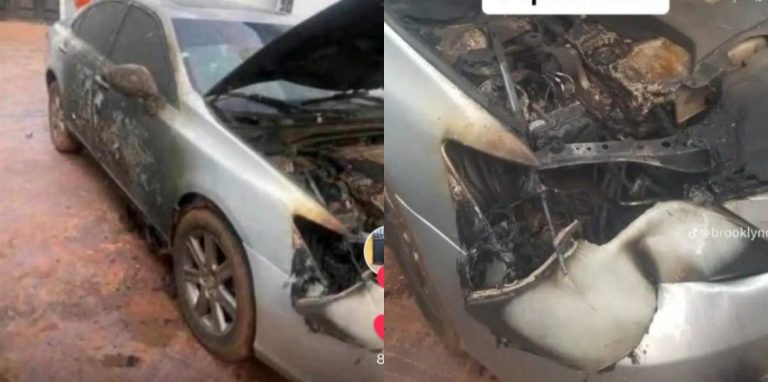 Nigerian lady sets boyfriend’s car ablaze for damaging her iPhone 14 Pro Max