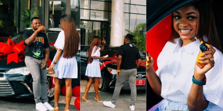 “You deserve it all baby” – Egungun buys car for his fiancée weeks after engagement (Photos)