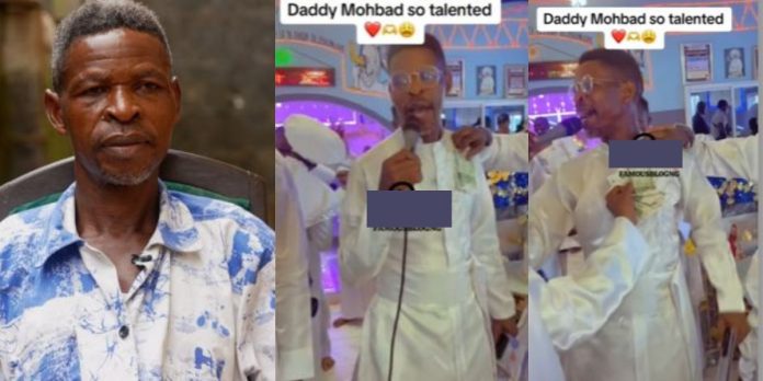 “He’s talented, he wants to enjoy a celebrity lifestyle” – Fans react as Mohbad father performs at an event in Lagos (Watch)