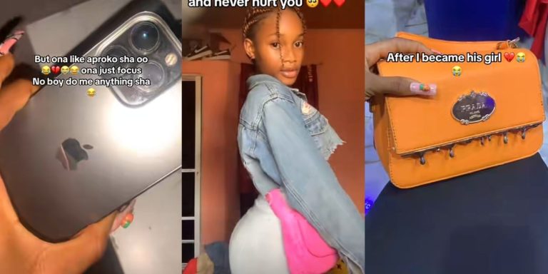 ”Please, I promise to treat you right and never hurt you” – Nigerian man promises lady for accepting his proposal, gifts her iPhone, plane tickets, cash, bags, etc