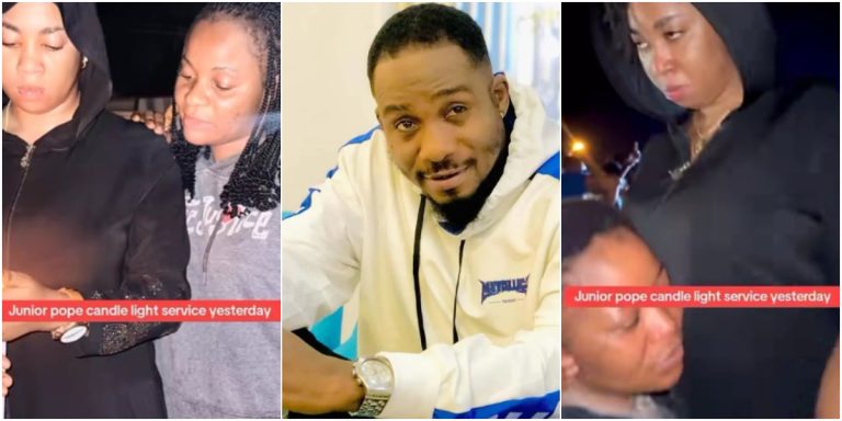 Nollywood stars gather for emotional candlelight vigil for late actor, Junior Pope