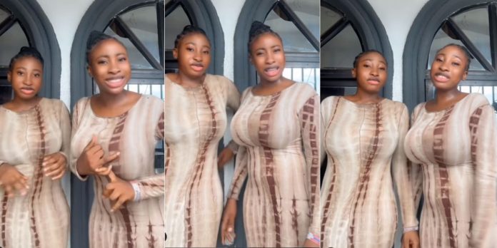 “One has bigger bress” – Lady tackles identical twin sister for looking exactly like her, netizens spot their differences (Watch)