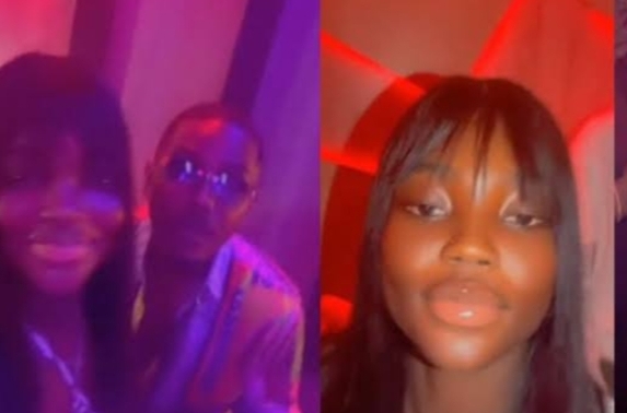 “TImini is cute” – Female fan refuses to leave Timini as she meets him at nightclub (Video)