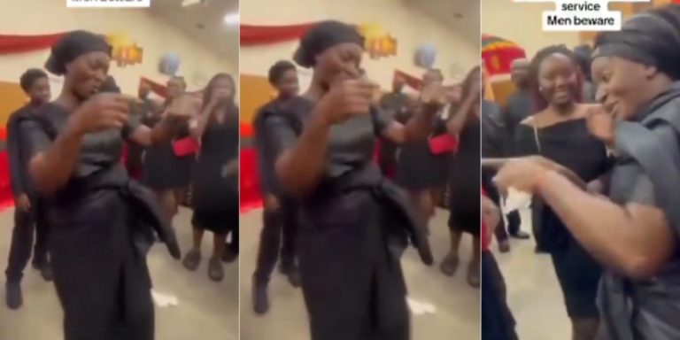 Woman shocks many as she dances joyfully at her husband’s burial (Video)