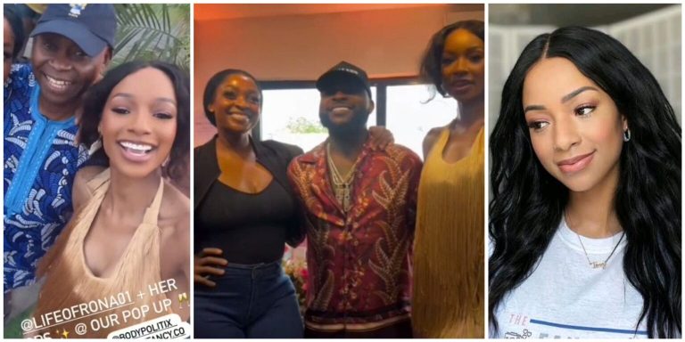 Davido, his dad, sister, find time to support Alex Ekubo’s ex-lover, Fancy Acholonu at her event, amid busy wedding plans (VIDEO)