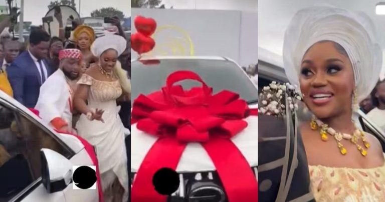 Davido surprises Chioma with a brand new SUV as wedding gift (Video)