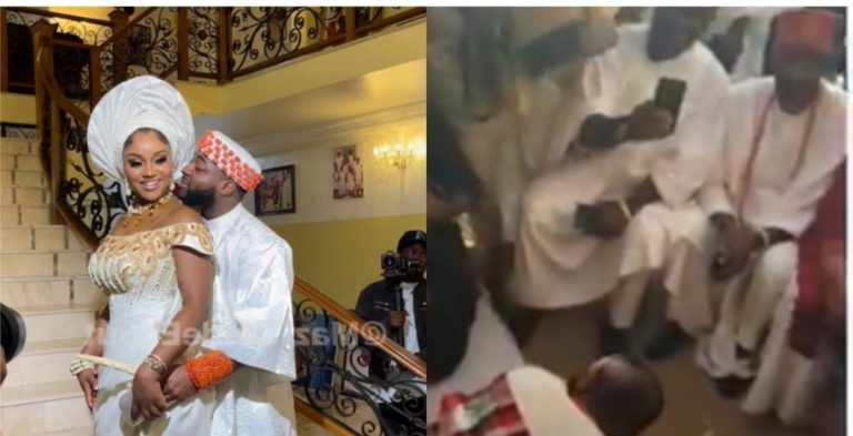 ‘I will respect and protect her” – Davido lists his lifetime promises for Chioma to her parents as they pray for him (Video)