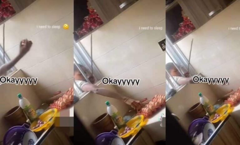 “The country is hard but stealing is not the option, better to begged than stealing” – Man shocked as he catches lady skillfully stealing eggs from his kitchen window