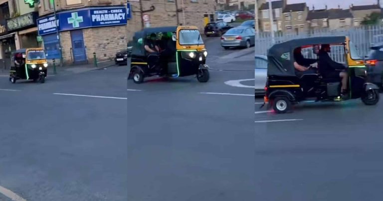 “Keke in uk” – Man in disbelief as he sees keke napep in UK, video causes buzz