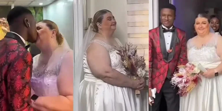 ”Love is beautiful” – Nigerian man celebrates as he ties the knot with his older Caucasian lover