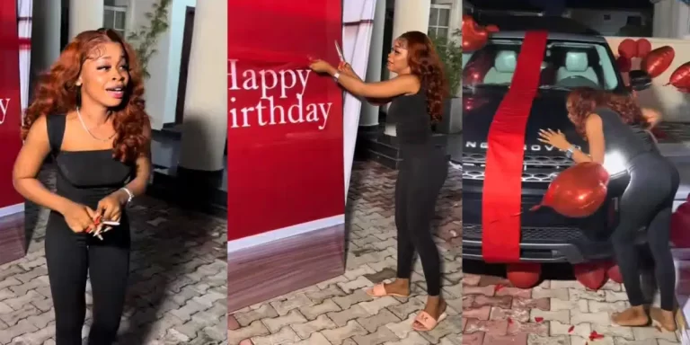 Lady receives Range Rover as a birthday gift from her boyfriend