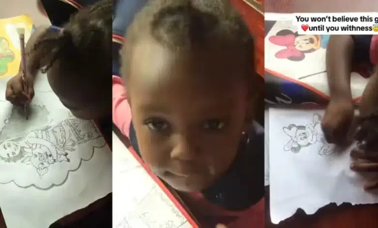 Little girl wins hearts on social media with perfect comic character drawings