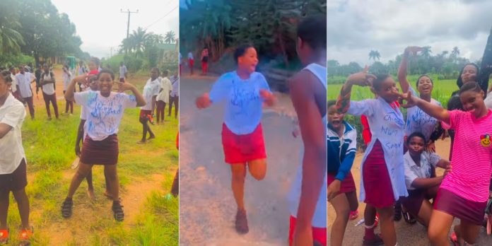 “Should we tell them” – SS3 students sign out happily after writing final WAEC exams, dance and twerk in video (Watch)