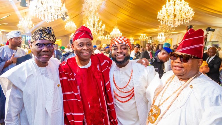 “The assurance of your love story is heartening” – Governor Sanwo-Olu tells Davido and his beautiful wife, Chioma following their wedding