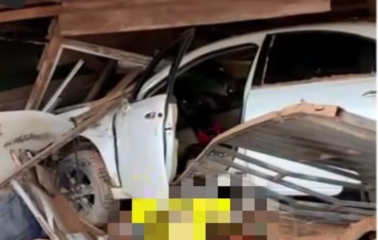 Mechanic in trouble as he crashes customer’s car into a shop in Edo