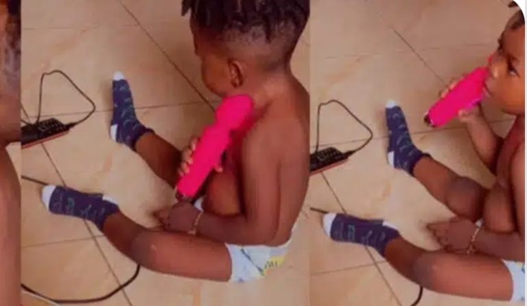 “Sex toy? You should be ashamed of yourself” – Netiznes drag “careless” mother who shared a video of son playing with her adult toy