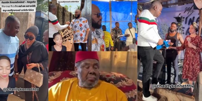 Social media abuzz with anticipation as video of Regina Daniels, Yul and Pete Edochie, others on new movie set spreads (Watch)