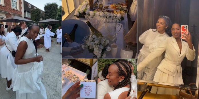 “I will never be poor” – Reactions as Temi Otedola shares sweet moments from DJ Cuppy’s baptism after party (Video)