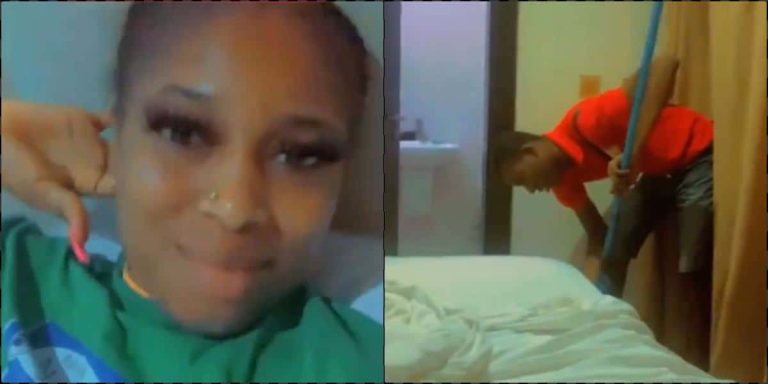 ”You do not film people without their permission” – Outrage as lady shares her interaction with a young hotel cleaner