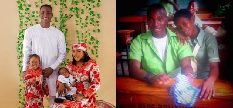 ”This is so beautiful” – Before and after photos of Nigerian couple as students to parents go viral