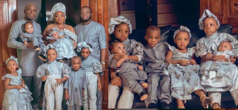 Nigerian couple welcomes third set of twins in four years after 17 years of waiting