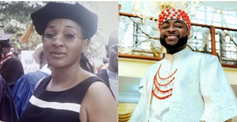 “My mother was a baddie” – Davido says as he shares throwback photo of his late mother