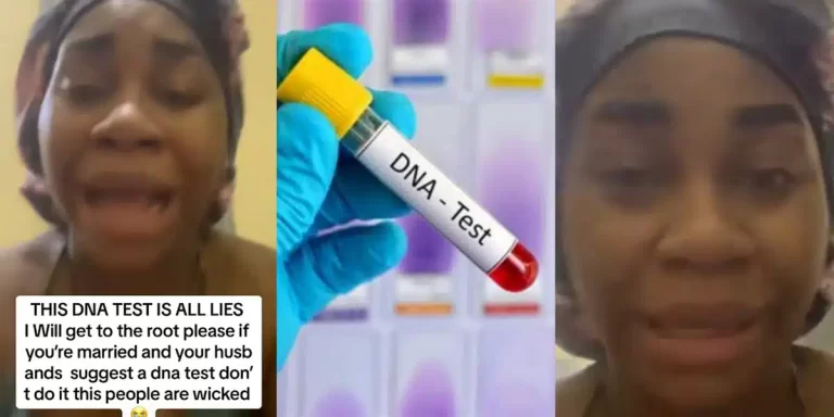 Nigerian woman cries out as hospital allegedly gives husband fake DNA results for 3 kids, vows to evict her