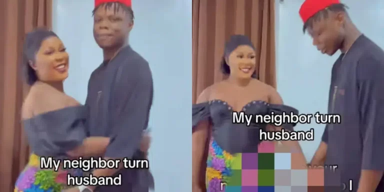 “Try dey give food naso I take see husband” – Lady jubilates, advises women as neighbour she used to give food to marries her (Video)