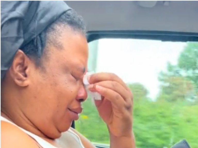 Emotional moment grandma bursts into tears as she returns to Nigeria after doing ‘Omugwo’ in UK