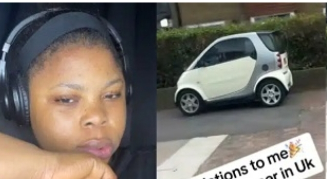 UK-based Nigerian lady excited as she buys her first car in UK (Video)