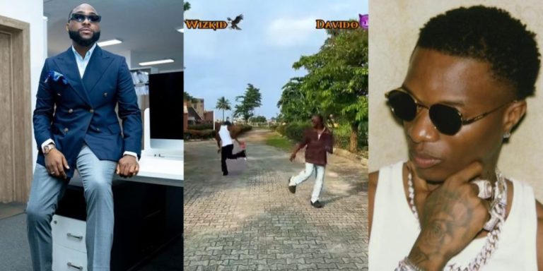 “This is the best” – Reactions as Davido and Wizkid hopped on the viral dance challenge “Gwo Gwo Gwo Ngwo” (Video)