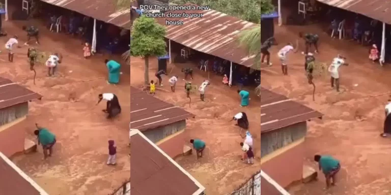 Mixed reactions trail video of church members spotted flogging the ground