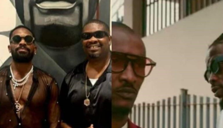 “So Don came back to save Dbanj” – Shaffy Bello, Empress Njamah, others in awe as Dbanj and Don Jazzy reunite to make an action film for their new project (Video)