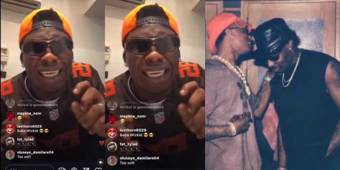 Hypeman GOE goes emotional as he nearly breaks into tears while vibing to Wizkid verse off Asake new song “MMS” (Video)