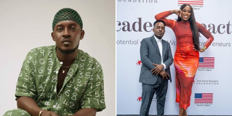 “This photo looks disrespectful” – MI Abaga’s pose with basketballer, Chiney Ogwumike stirs reaction