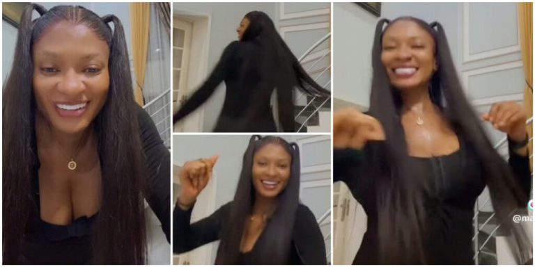 “What do you have to show off?” – May Edochie asks, as she flaunts joy and happiness in new video