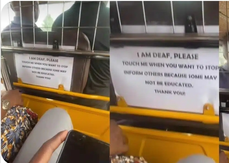 “I respect his hustle, but how will he know when trailer blow horn?” – Man stirs reaction as he shares experience after entering keke of man who’s deaf