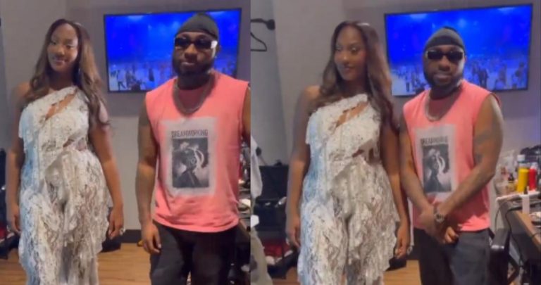 “They both look uncomfortable, did they force them to take the picture? ” – Mix reactions trail video of Davido and Tems linking up in Atlanta (Watch)