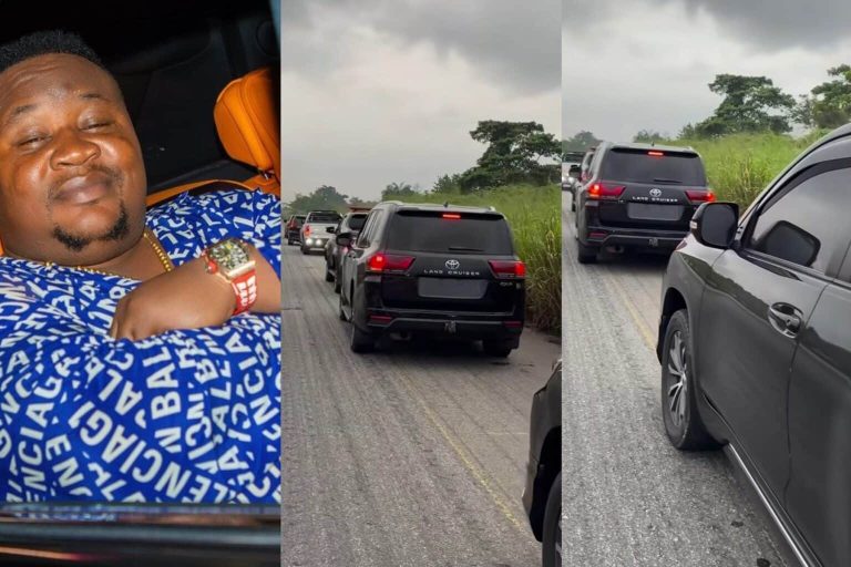 Cubana Chief Priest raises eyebrows as he storms hometown in massive convoy