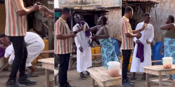 Reaction as wife publicly slaps her husband because of N50k, video trends (Watch)