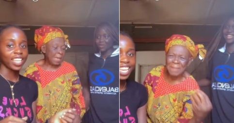 “She feels heartbroken” – Moment young ladies prank their grandma as they jump on viral TikTok challenge (Video)