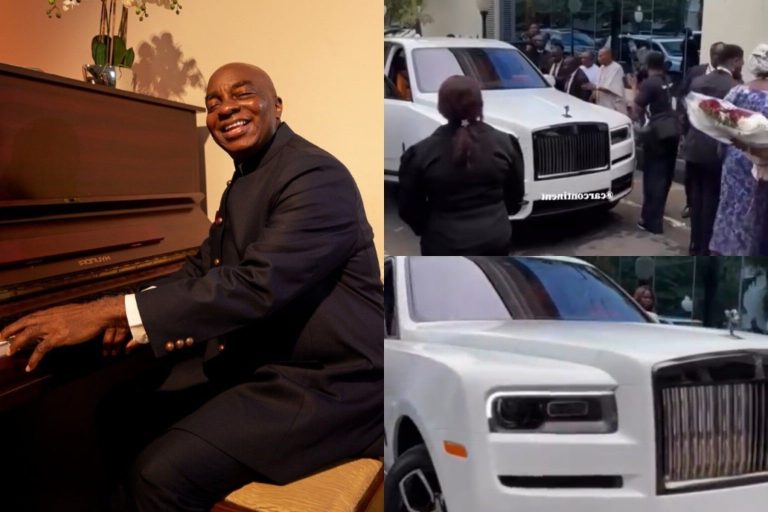 Bishop Oyedepo trends online as he receives two Rolls-Royce Cullinan worth billions for 70th birthday and N1bn donation (Video)